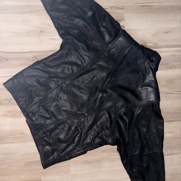 Vintage Rosselini Black Genuine Leather Jacket S - Picture 7 of 13